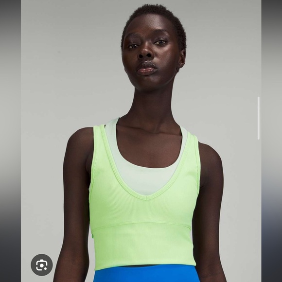 Lululemon women’s power pivot tank reversible light green lime green - Picture 1 of 5